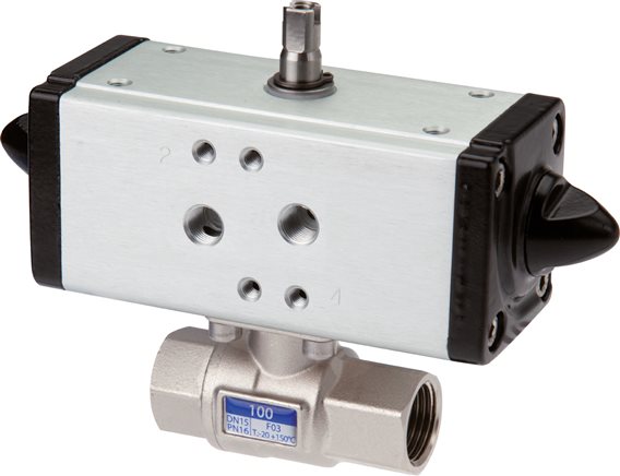 Exemplary representation: Brass ball valve with pneumatic actuator