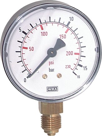 Exemplarische Darstellung: Manometer senkrecht