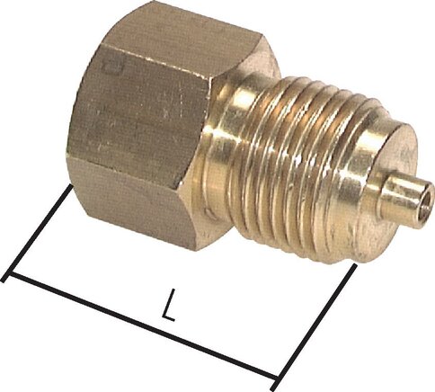 Exemplarische Darstellung: Manometer-Reduzierung mit Sechskant, Messing